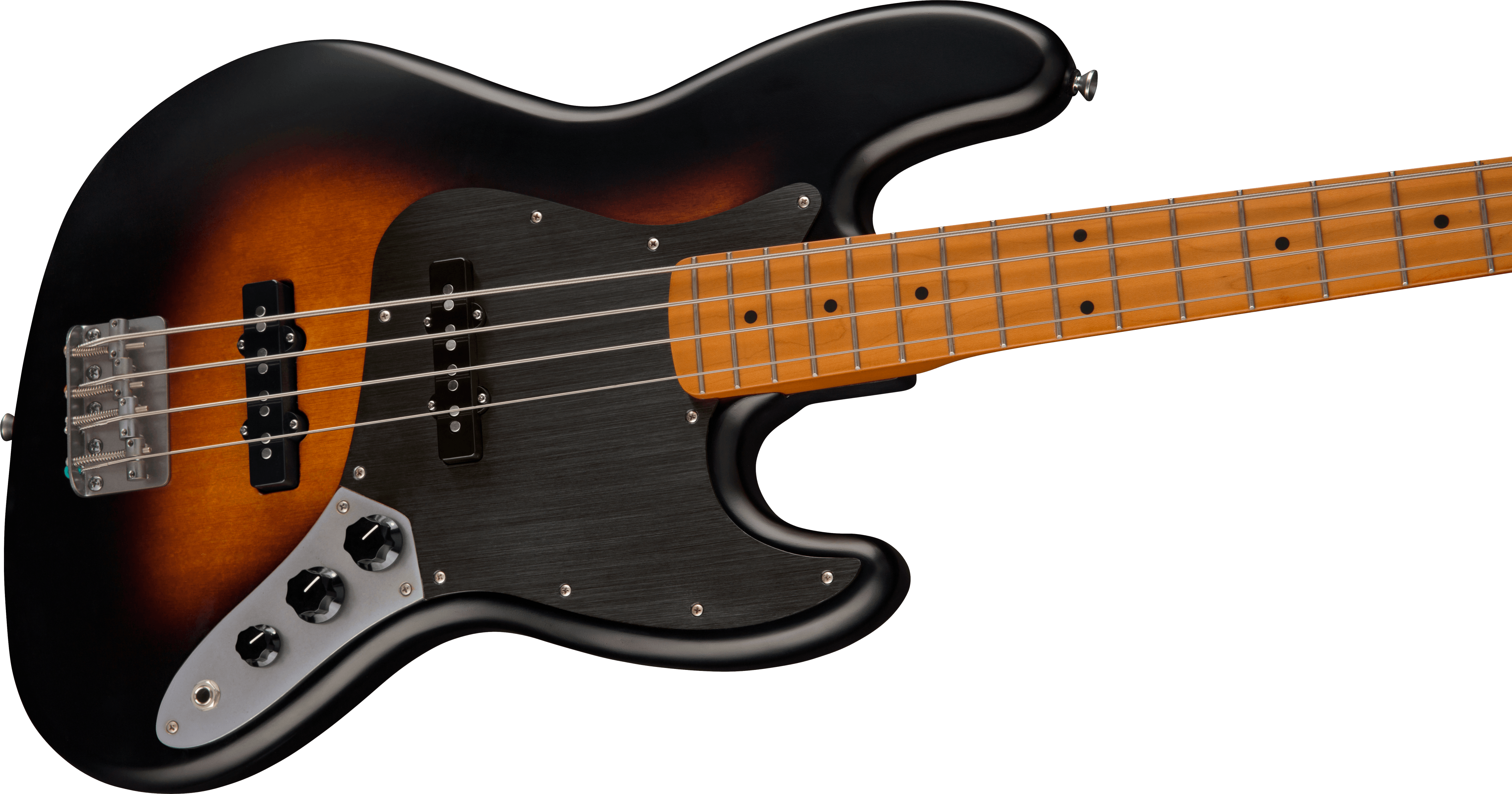 Squier Jazz Bass 40th Anniversary Gold Edition Mn - Satin Wide 2-color Sunburst - Solid body elektrische bas - Variation 3