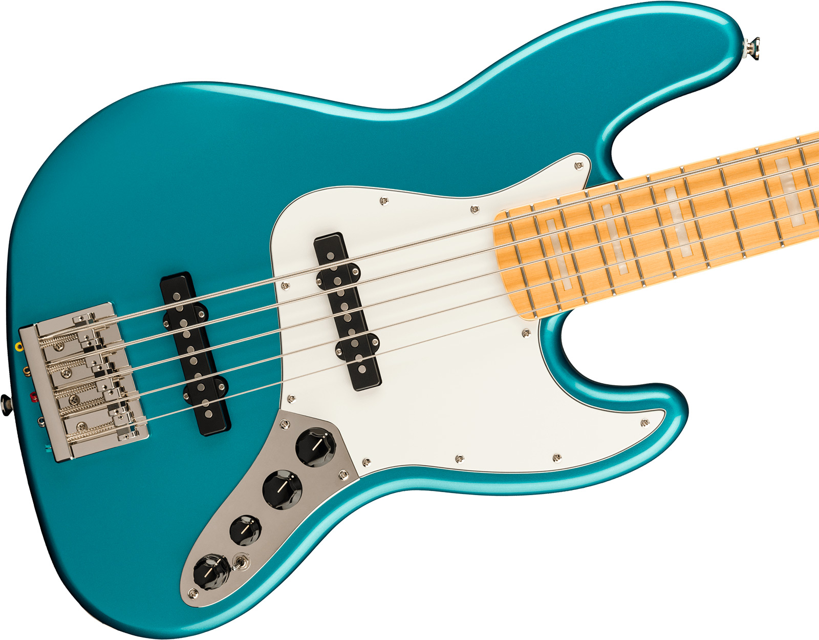 Squier Jazz Bass 70s Active V Classic Vibe 5c Mn - Ocean Turquoise - Solid body elektrische bas - Variation 2