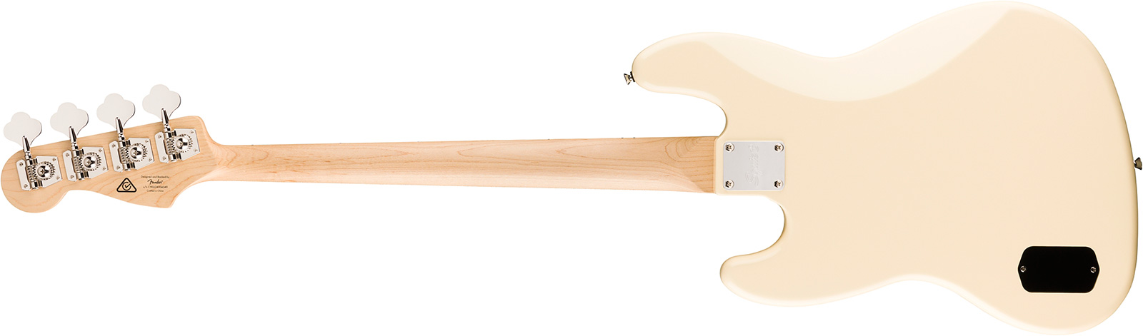 Squier Jazz Bass Active Affinity Mn - Olympic White - Solid body elektrische bas - Variation 1