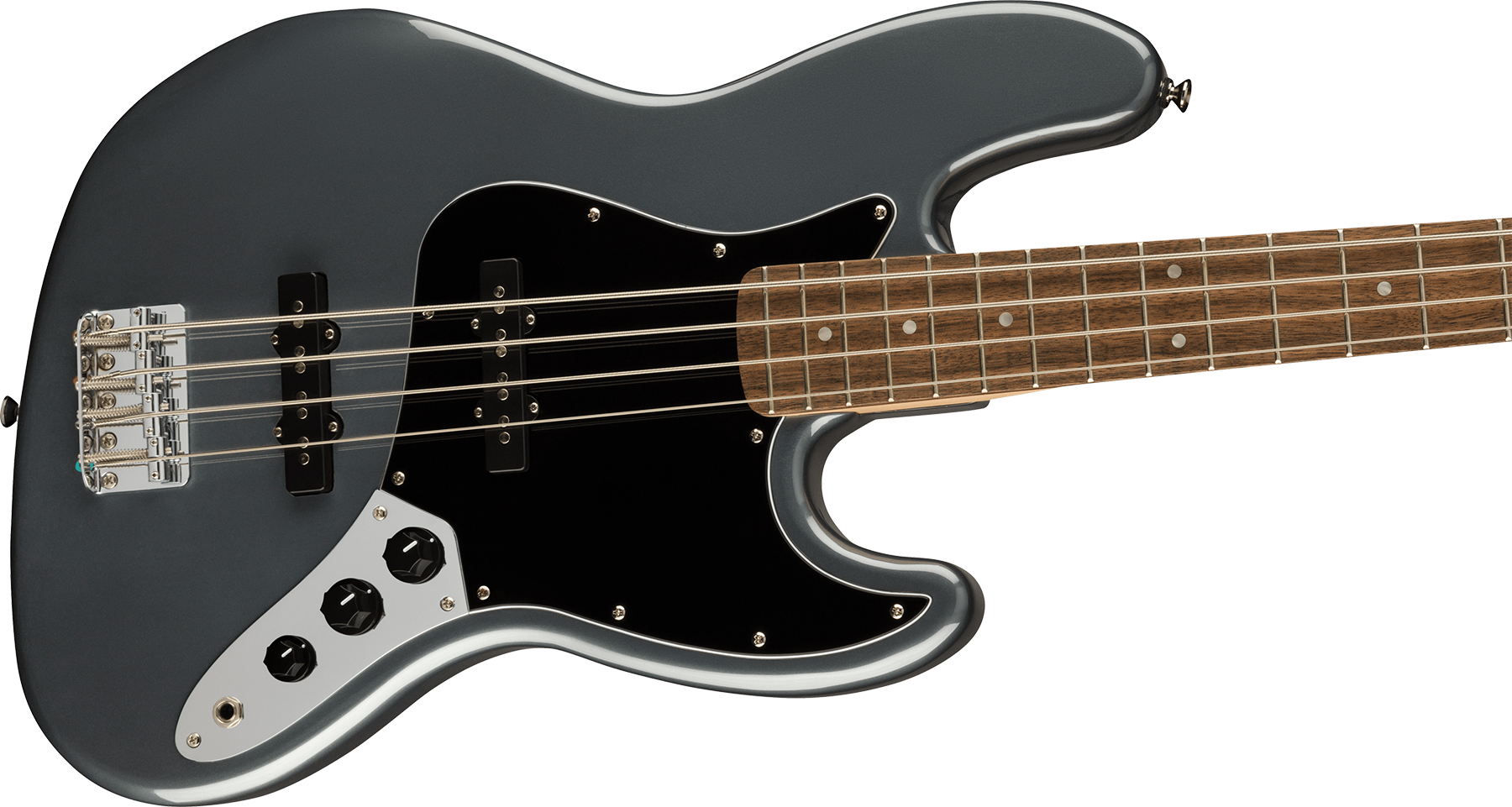 Squier Jazz Bass Affinity 2021 Lau - Charcoal Frost Metallic - Solid body elektrische bas - Variation 2