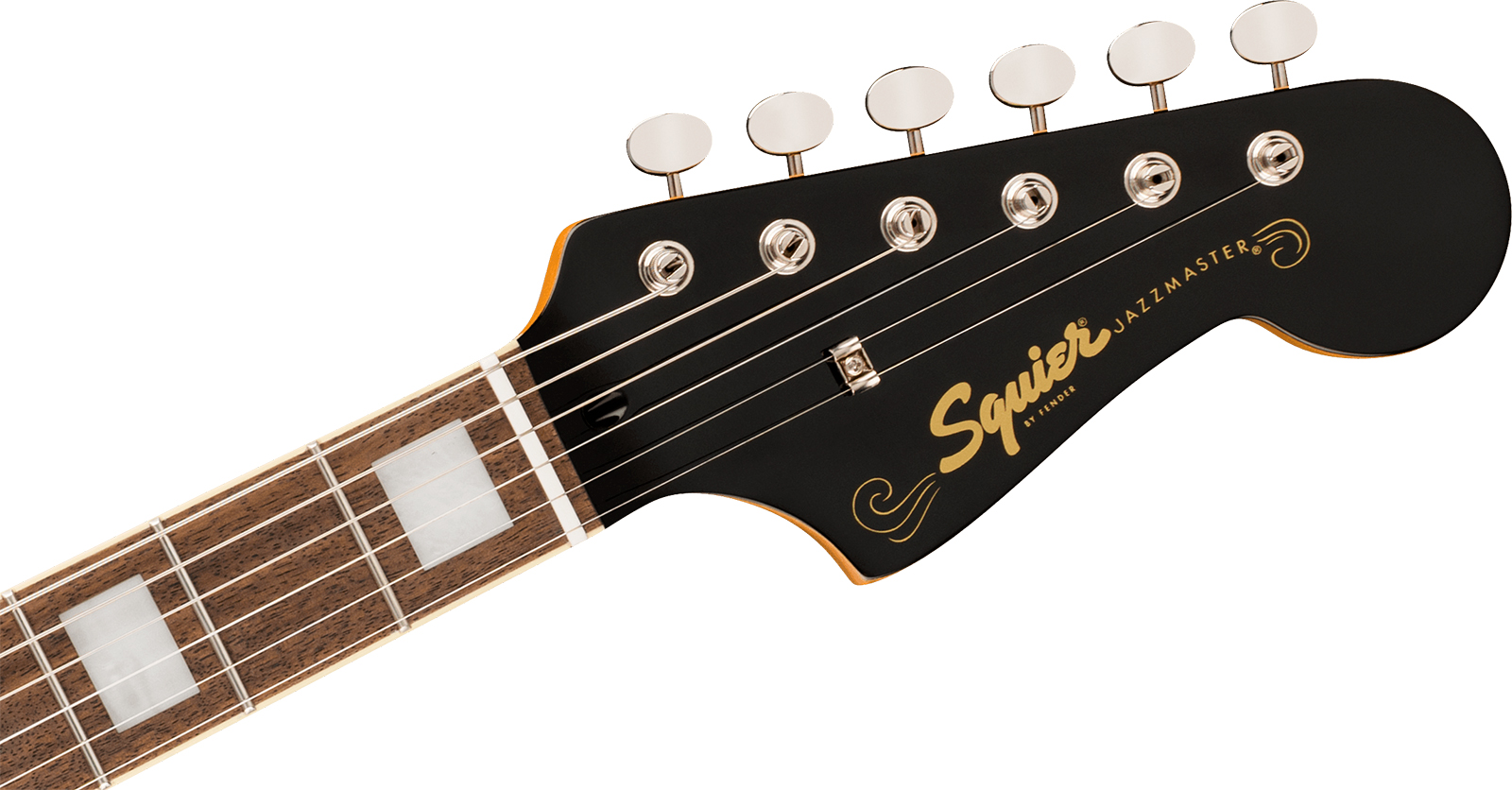 Squier Jazzmaster 60s Classic Vibe Ltd 2s Trem Lau - Black - Retro-rock elektrische gitaar - Variation 2