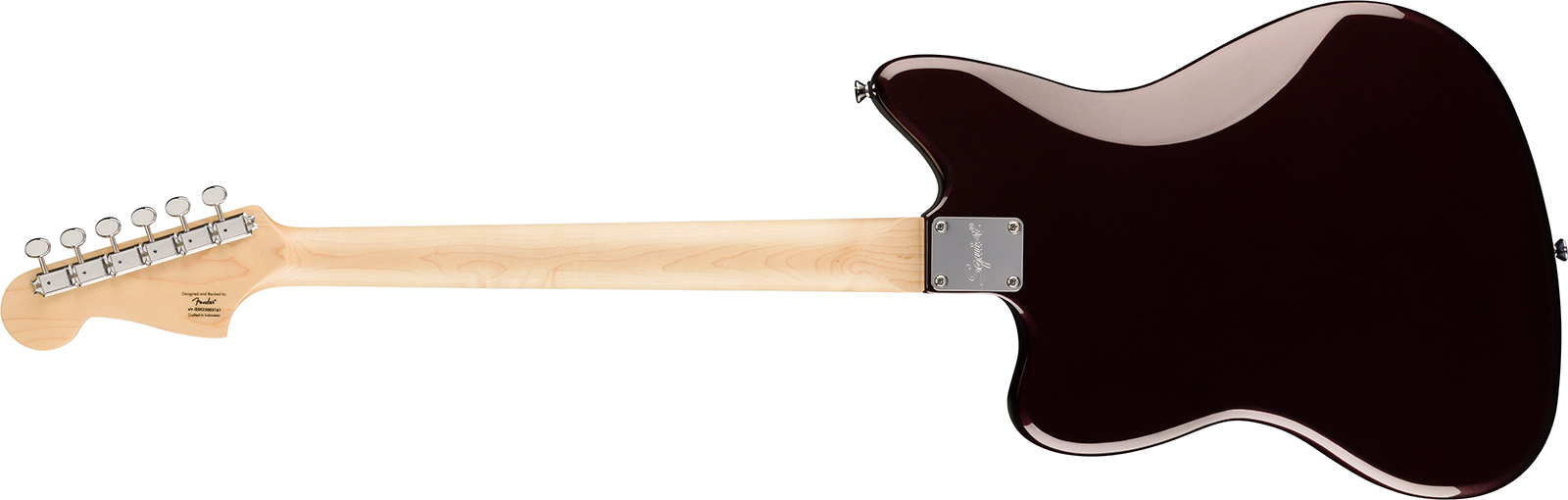 Squier Jazzmaster Baritone Hh Paranormal 2h Ht Lau - Oxblood - Retro-rock elektrische gitaar - Variation 1