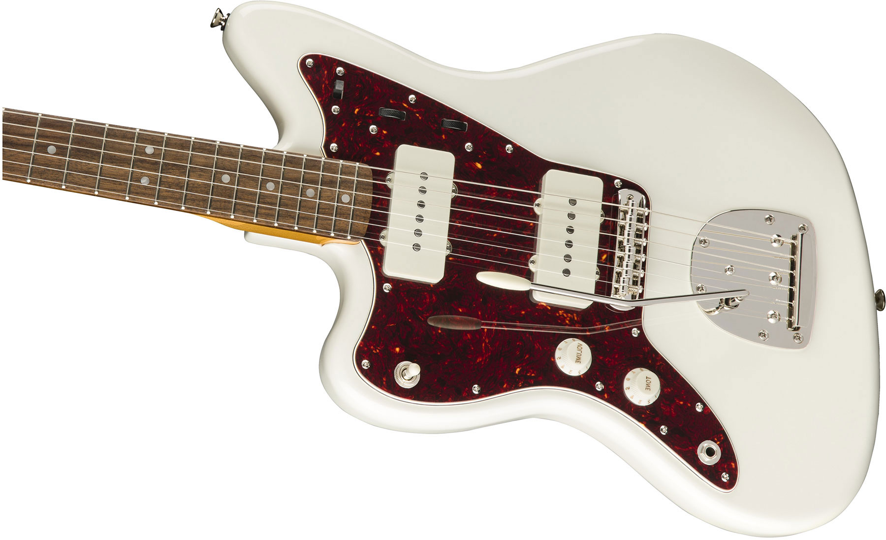 Squier Jazzmaster Classic Vibe 60s 2019 Lh Gaucher Lau - Olympic White - Linkshandige elektrische gitaar - Variation 2