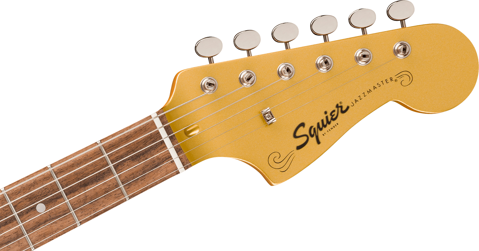 Squier Jazzmaster Classic Vibe 60s Fsr Ltd 2s Trem Lau - Aztec Gold Matching Headstock - Retro-rock elektrische gitaar - Variation 3