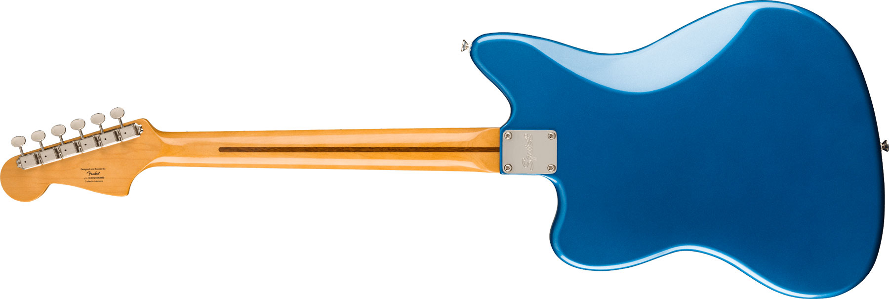 Squier Jazzmaster Classic Vibe '70s Fsr Ltd Lau - Lake Placid Blue W/ Matching Headstock - Retro-rock elektrische gitaar - Variation 1