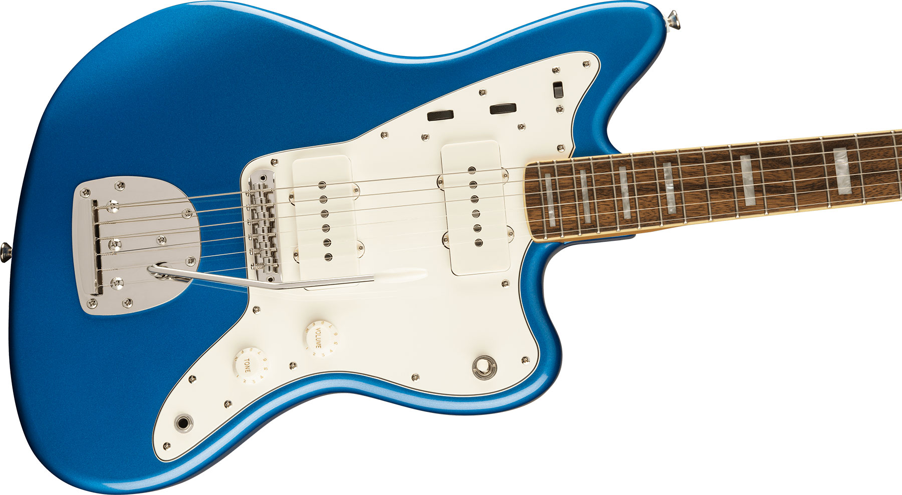 Squier Jazzmaster Classic Vibe '70s Fsr Ltd Lau - Lake Placid Blue W/ Matching Headstock - Retro-rock elektrische gitaar - Variation 2