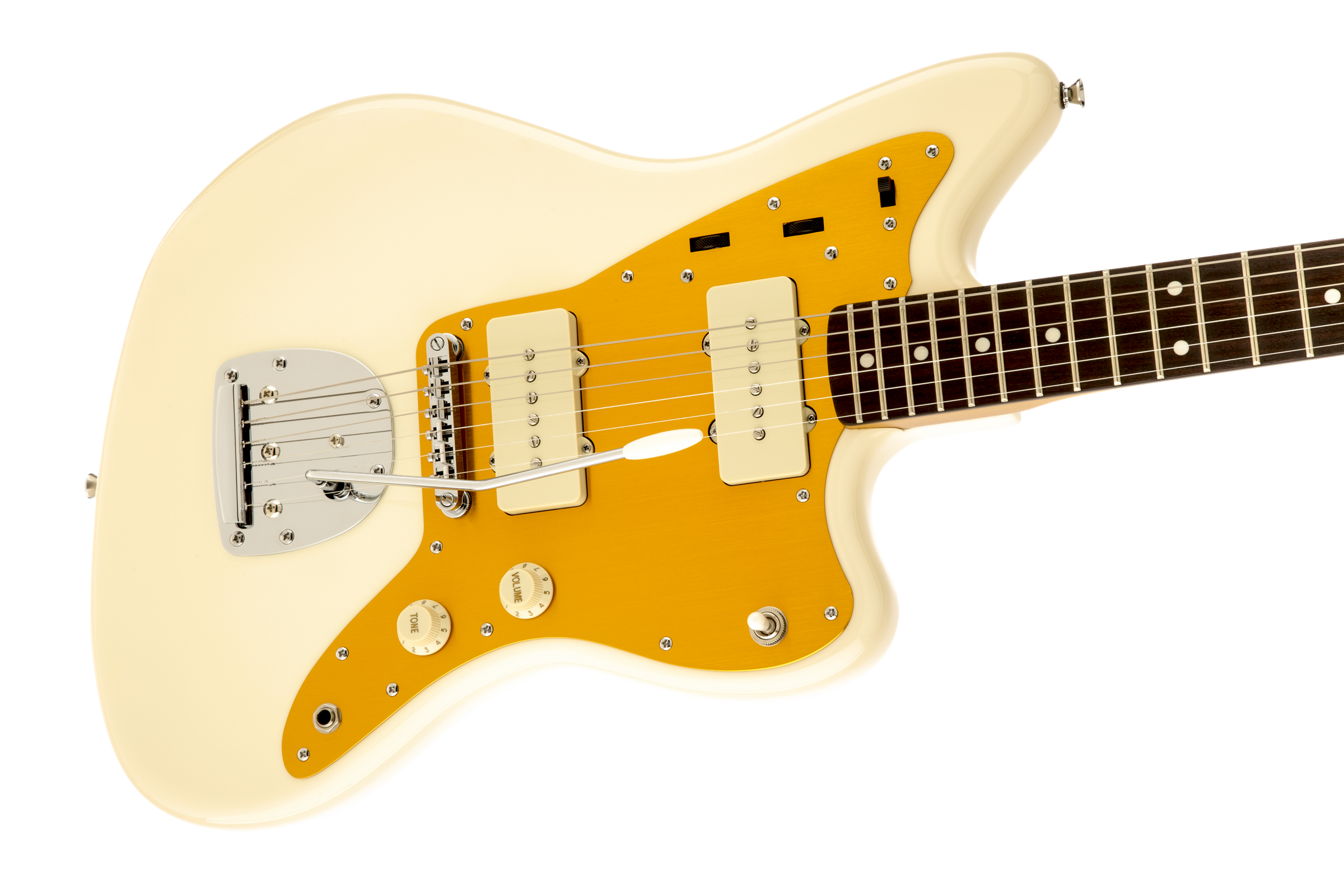 Squier Jazzmaster J Mascis (lau) - Vintage White - Retro-rock elektrische gitaar - Variation 2