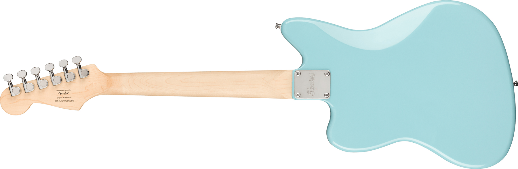 Squier Mini Jazzmaster Bullet Hh Ht Mn - Daphne Blue - Elektrische gitaar voor kinderen - Variation 1