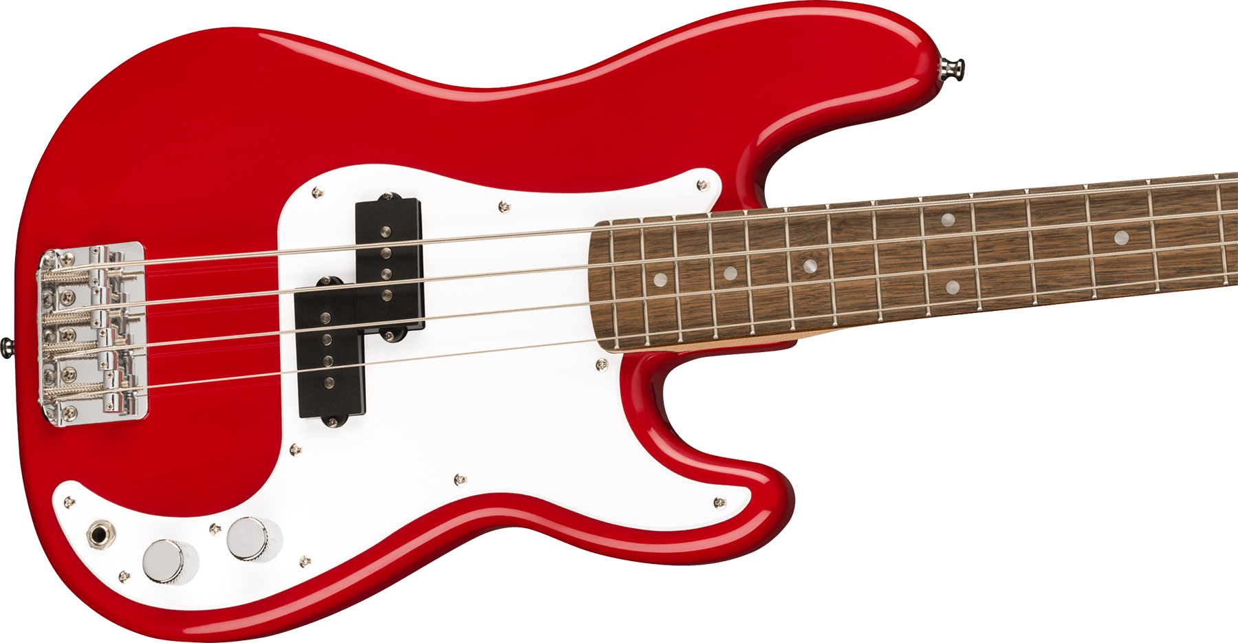 Squier Mini Precision Bass Bullet Lau - Dakota Red - Short scale elektrische bas - Variation 2