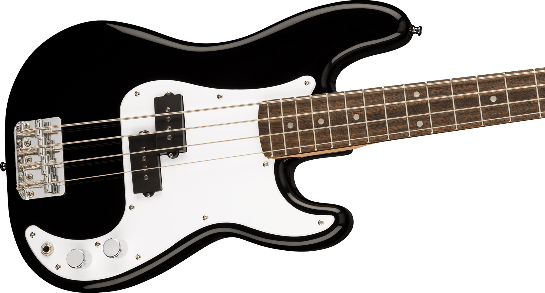 Squier Mini Precision Bass Bullet Lau - Black - Elektrische reisbas - Variation 2