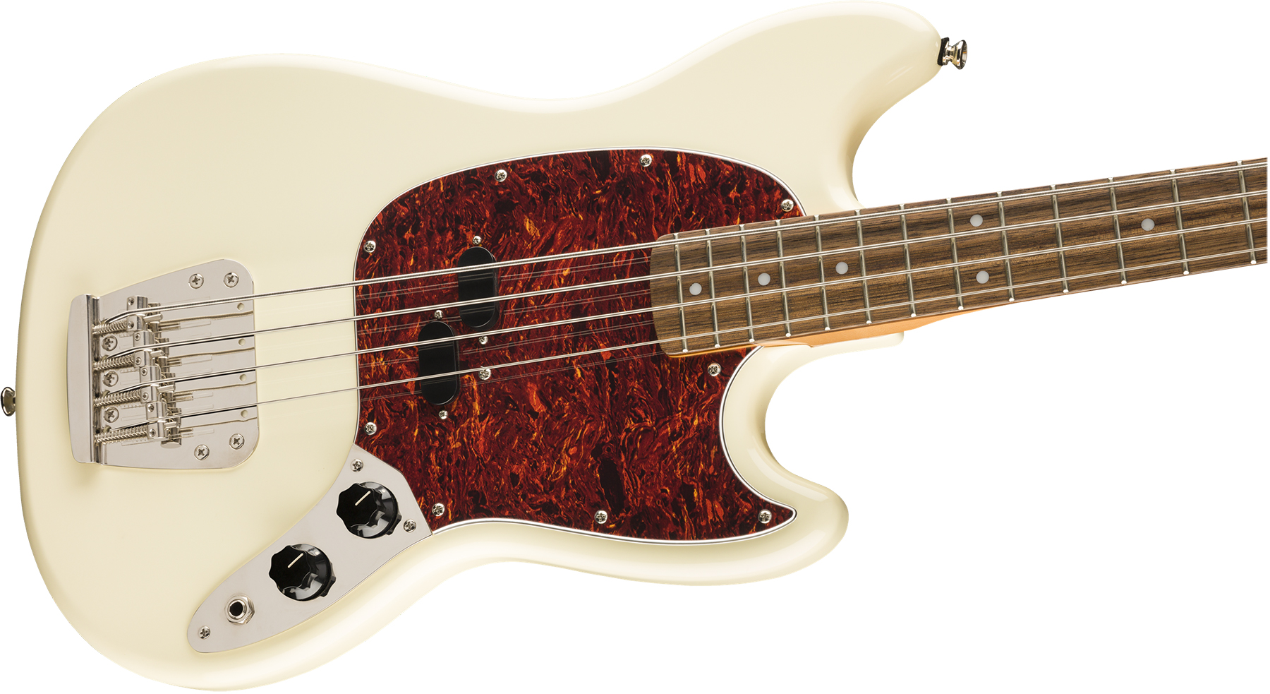 Squier Mustang Bass '60s Classic Vibe Lau 2019 - Olympic White - Solid body elektrische bas - Variation 2