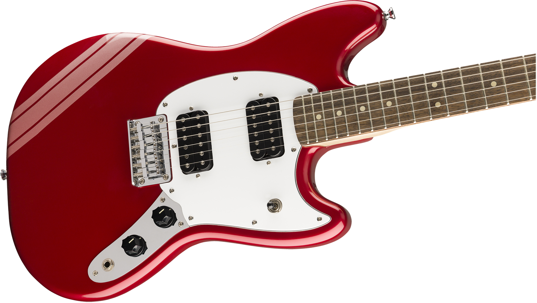 Squier Mustang Bullet Competition Hh Fsr Ht Lau - Candy Apple Red - Retro-rock elektrische gitaar - Variation 2