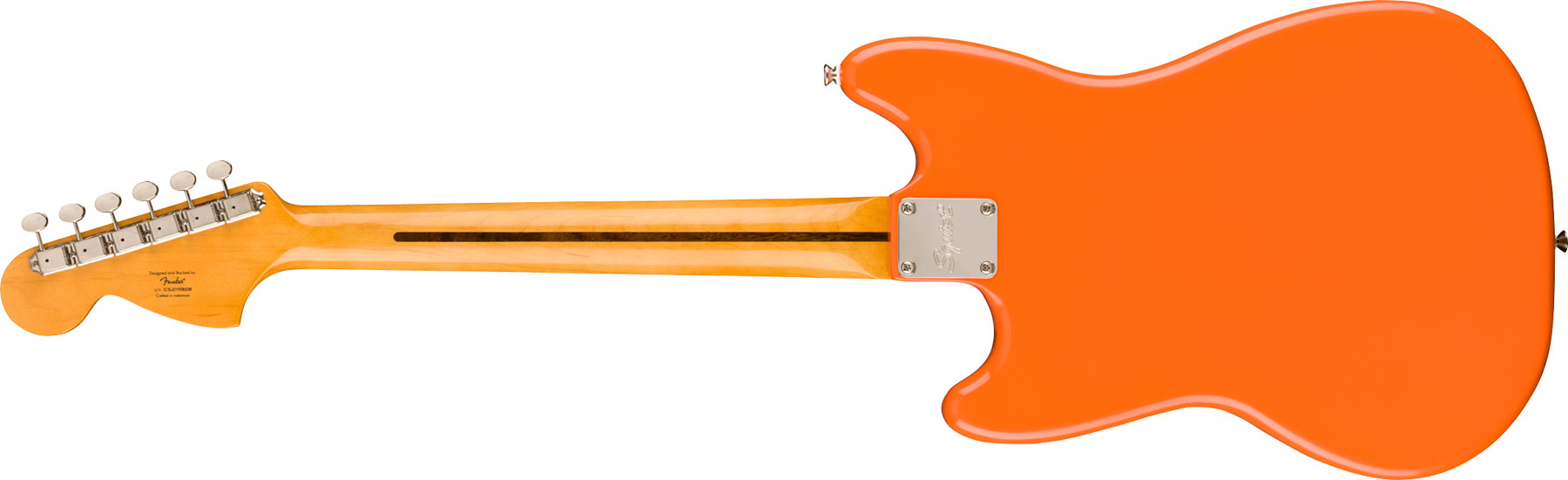 Squier Mustang  Classic Vibe 60s Competition Fsr Ltd Lau - Capri Orange W/ Dakota Red Stripes - Elektrische gitaar in Str-vorm - Variation 1