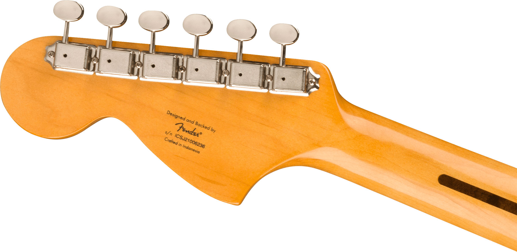 Squier Mustang  Classic Vibe 60s Competition Fsr Ltd Lau - Capri Orange W/ Dakota Red Stripes - Elektrische gitaar in Str-vorm - Variation 3