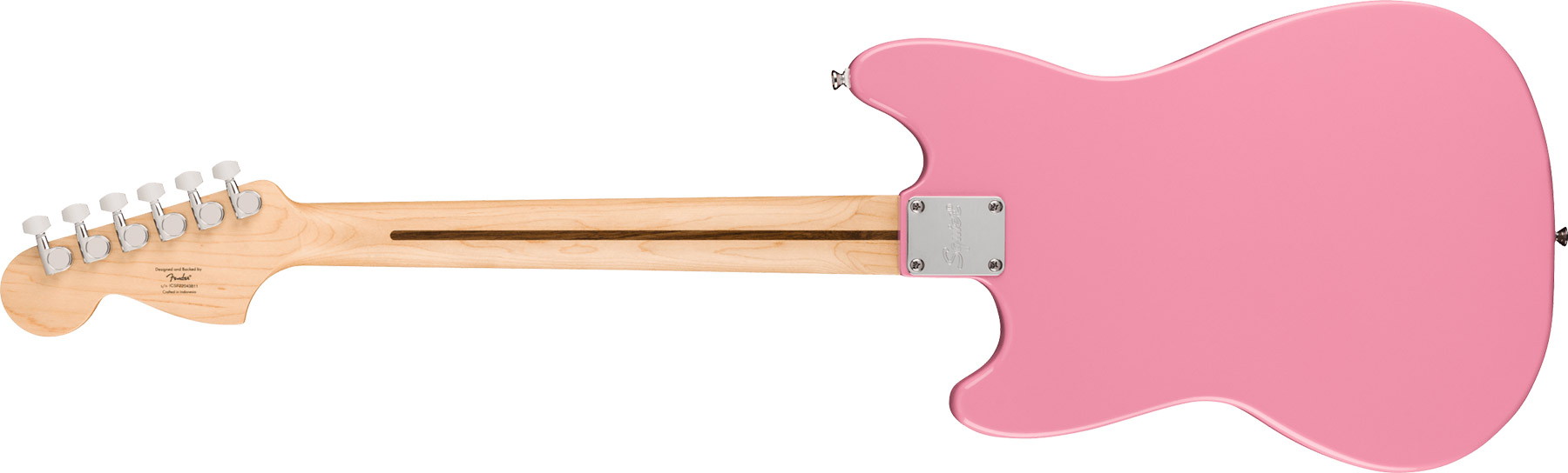 Squier Mustang Sonic Hh 2h Ht Mn - Flash Pink - Retro-rock elektrische gitaar - Variation 1