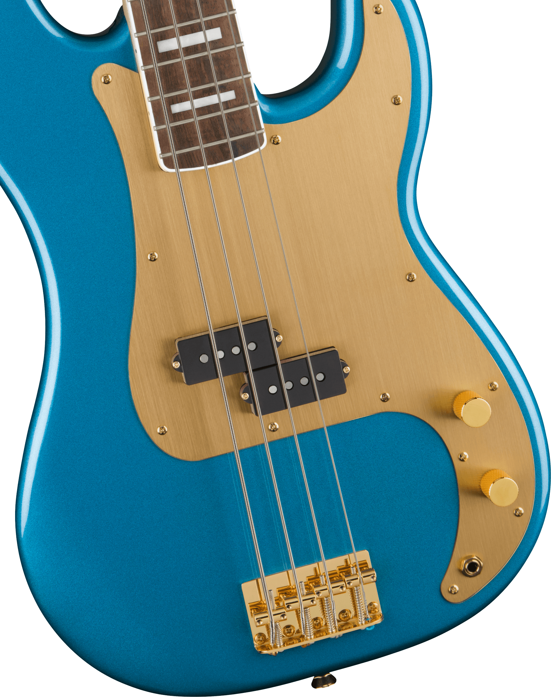 Squier Precision Bass 40th Anniversary Gold Edition Lau - Lake Placid Blue - Solid body elektrische bas - Variation 2