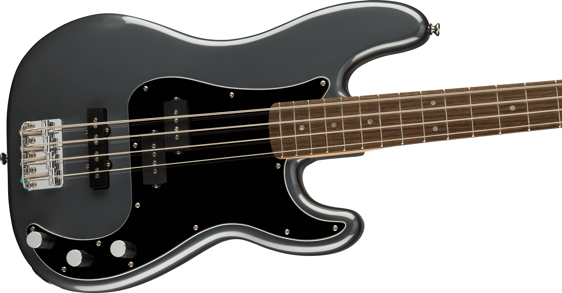 Squier Precision Bass Affinity Pj 2021 Lau - Charcoal Frost Metallic - Solid body elektrische bas - Variation 2