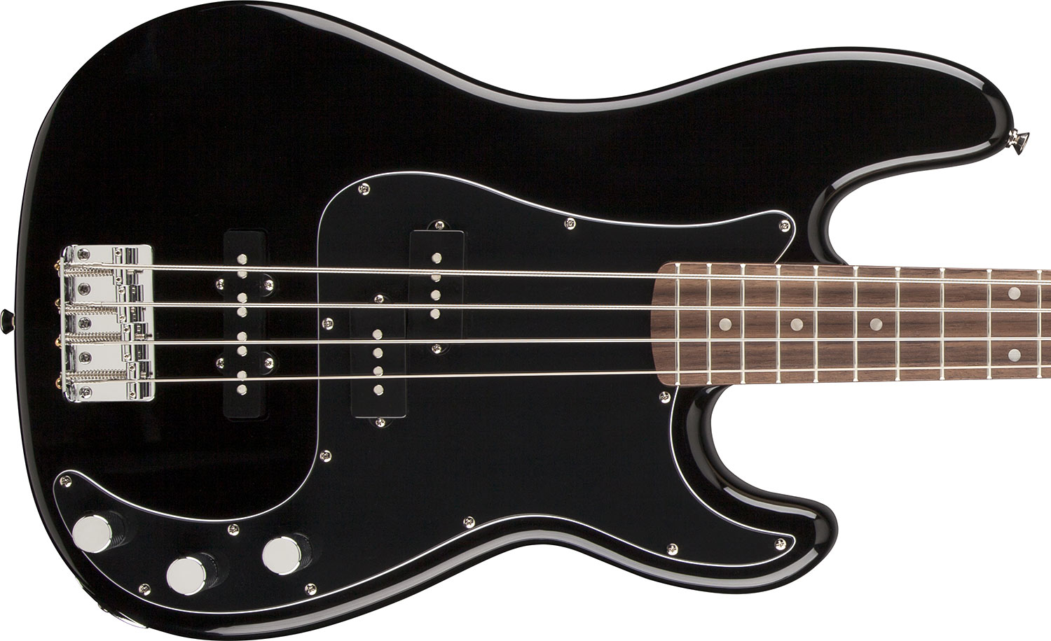 Squier Precision Bass Affinity Series Pj (rw) - Black - Solid body elektrische bas - Variation 1