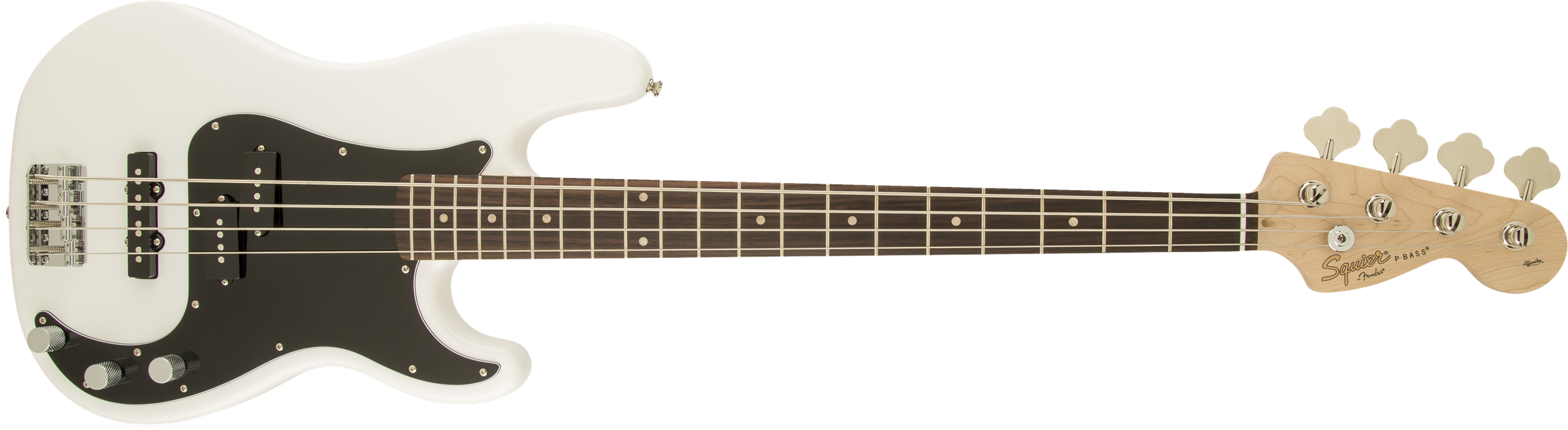 Squier Precision Bass Affinity Series Pj (lau) - Olympic White - Solid body elektrische bas - Variation 1