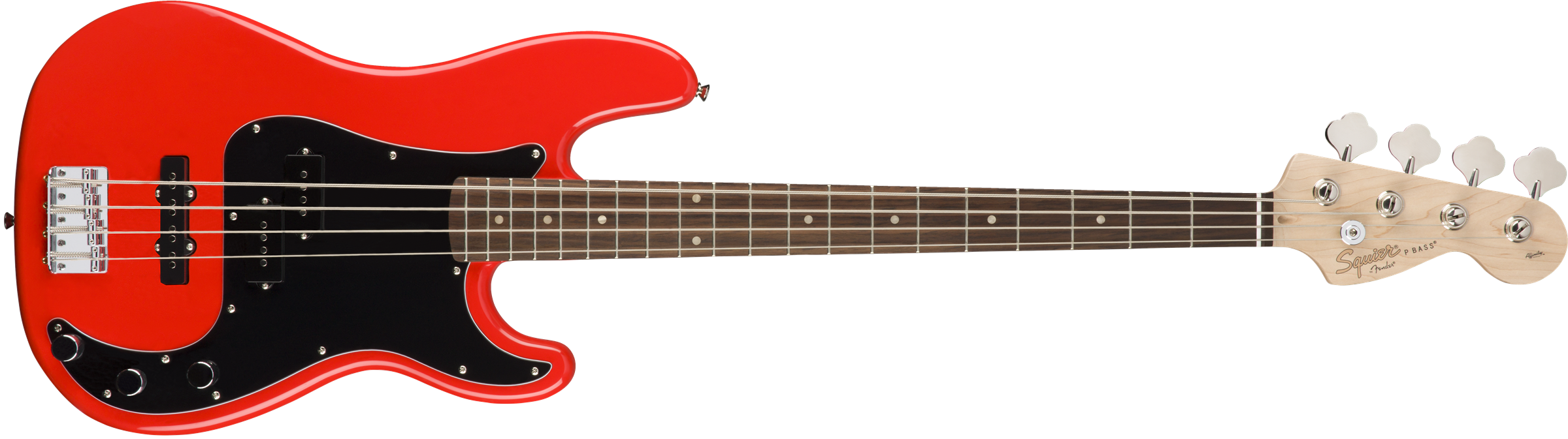 Squier Precision Bass Affinity Series Pj (lau) - Race Red - Solid body elektrische bas - Variation 1