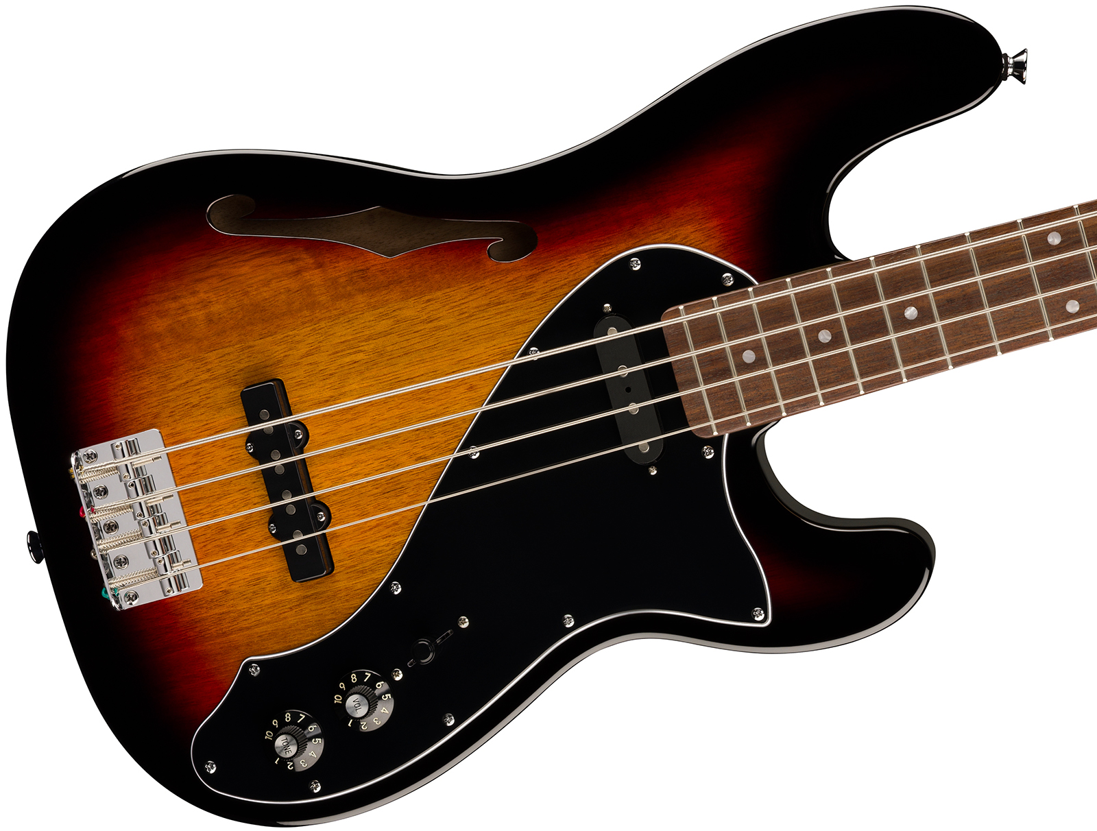 Squier Precision Bass Thinline Sj Paranormal Lau - 3-color Sunburst - Solid body elektrische bas - Variation 2
