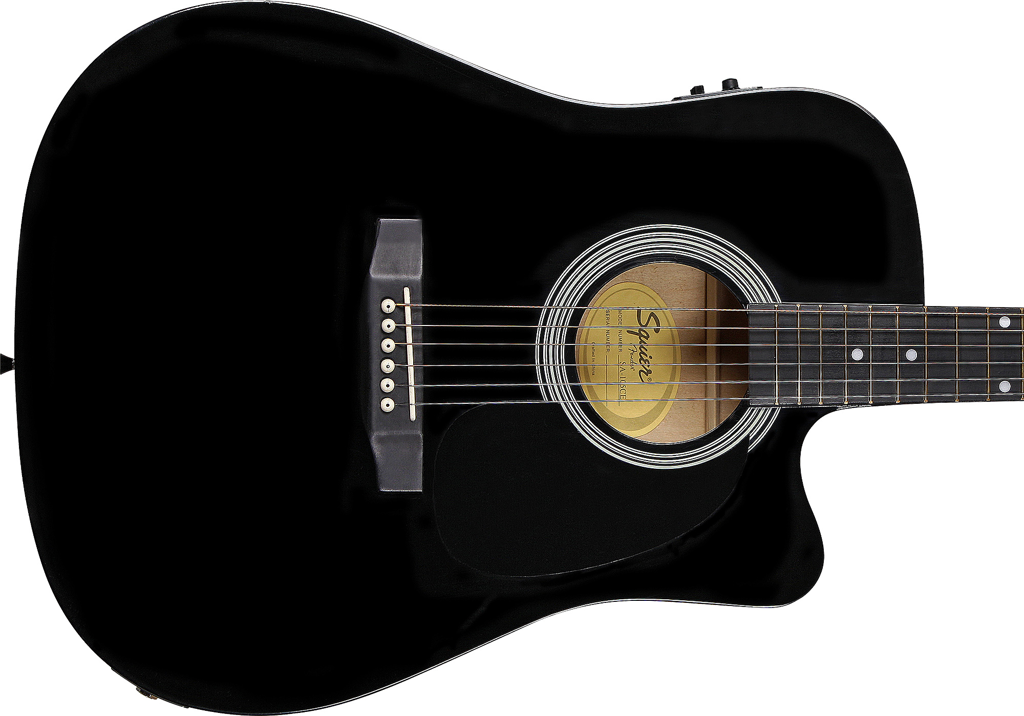 Squier Sa-105ce 2016 Dreadnought Cw - Black - Elektro-akoestische gitaar - Variation 2