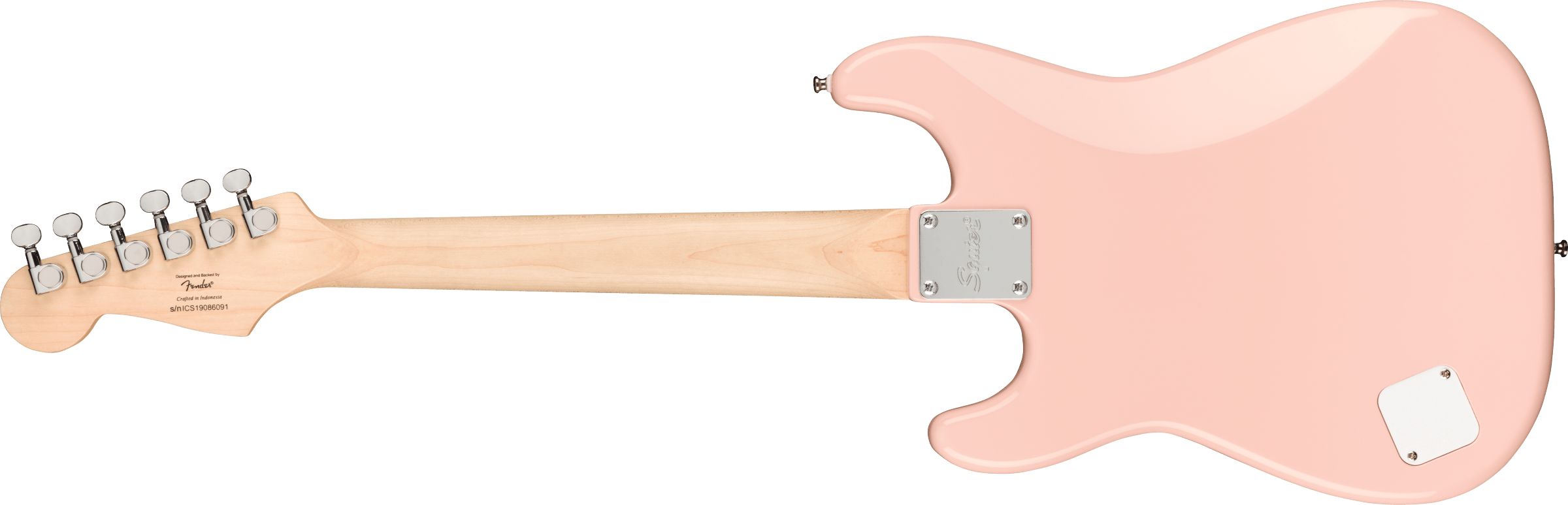 Squier Squier Mini Strat V2 Ht Sss Lau - Shell Pink - Elektrische gitaar voor kinderen - Variation 1