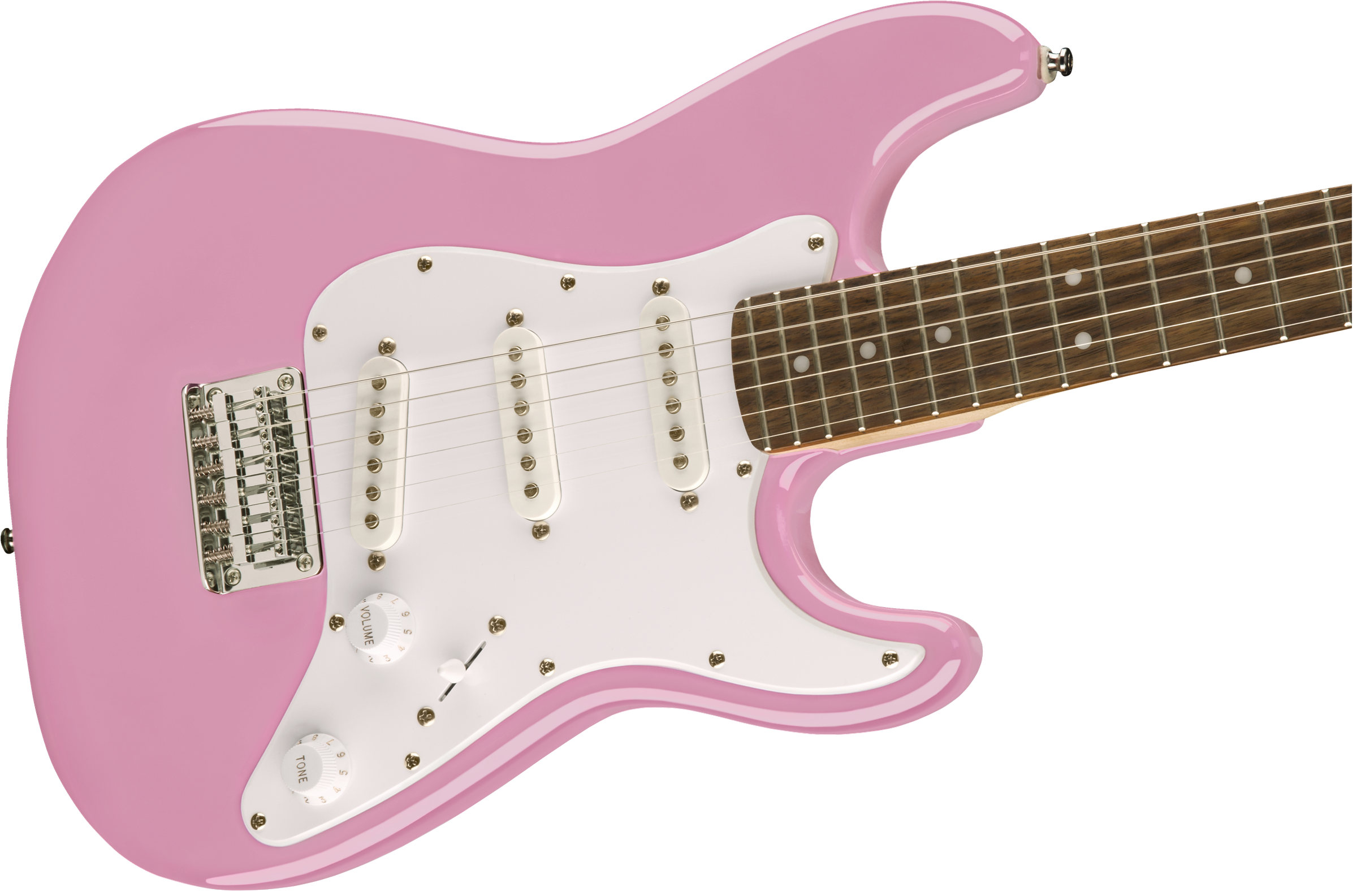 Squier Squier Mini Strat V2 Ht Sss Lau - Pink - Elektrische gitaar voor kinderen - Variation 2