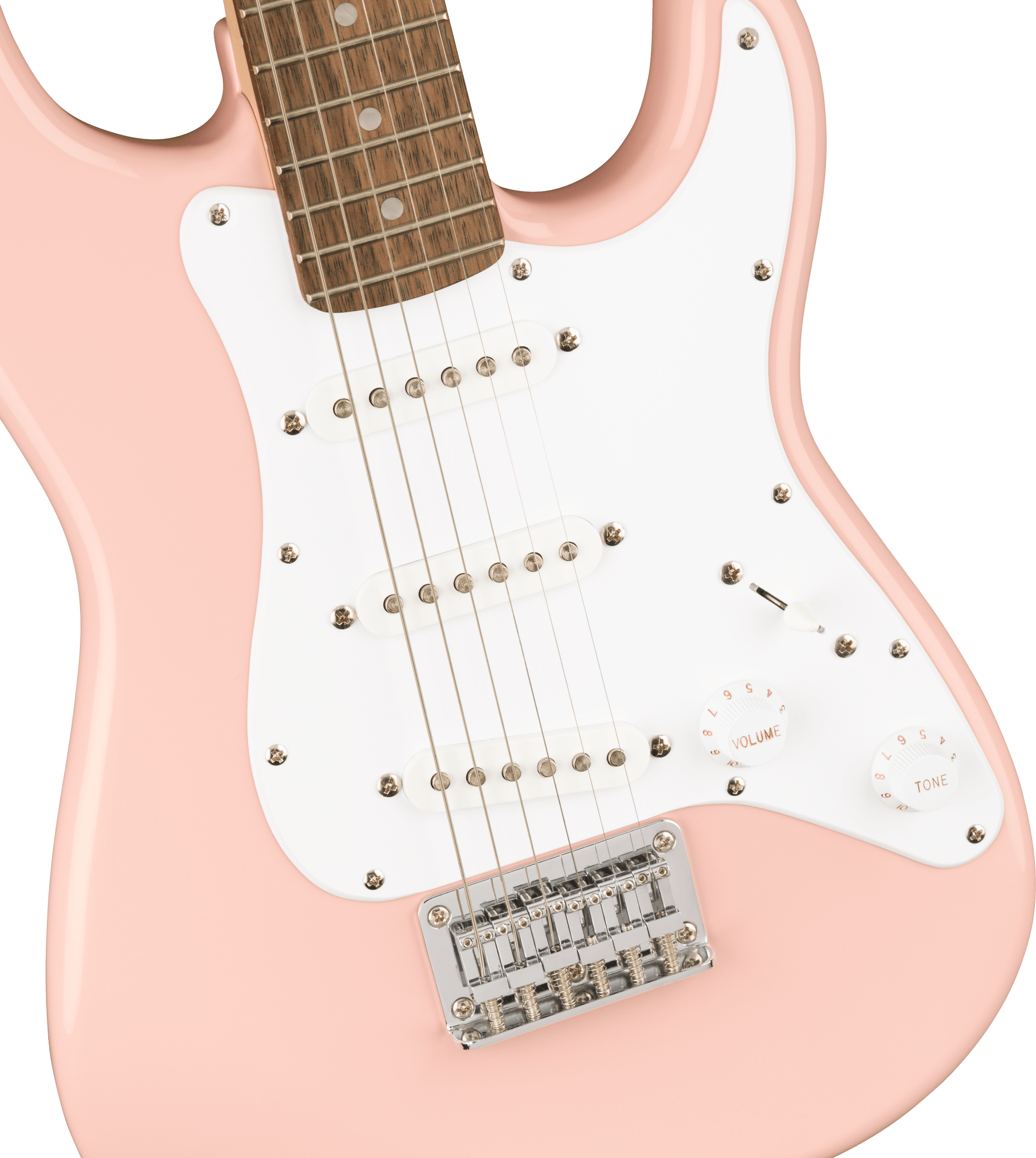 Squier Squier Mini Strat V2 Ht Sss Lau - Shell Pink - Elektrische gitaar voor kinderen - Variation 2