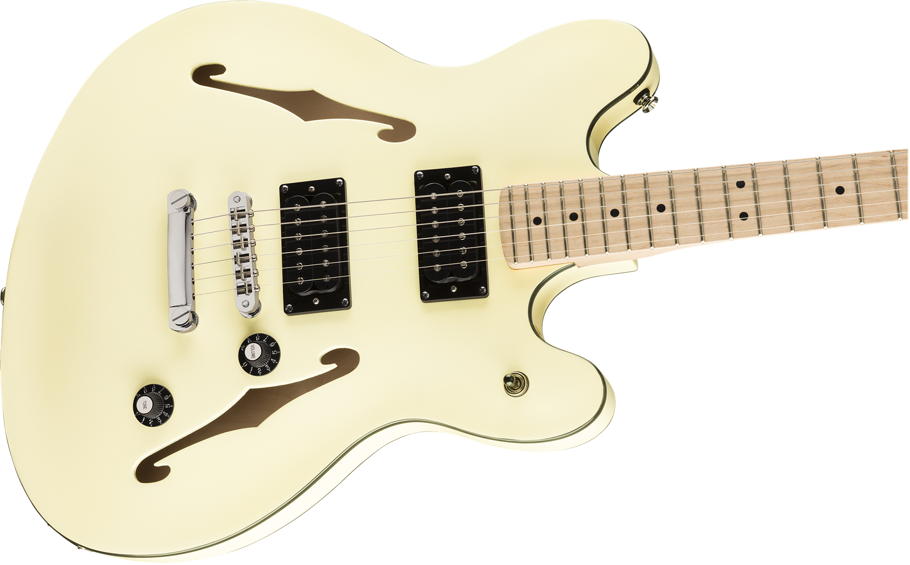 Squier Starcaster Affinity 2019 Hh Ht Mn - Olympic White - Retro-rock elektrische gitaar - Variation 2