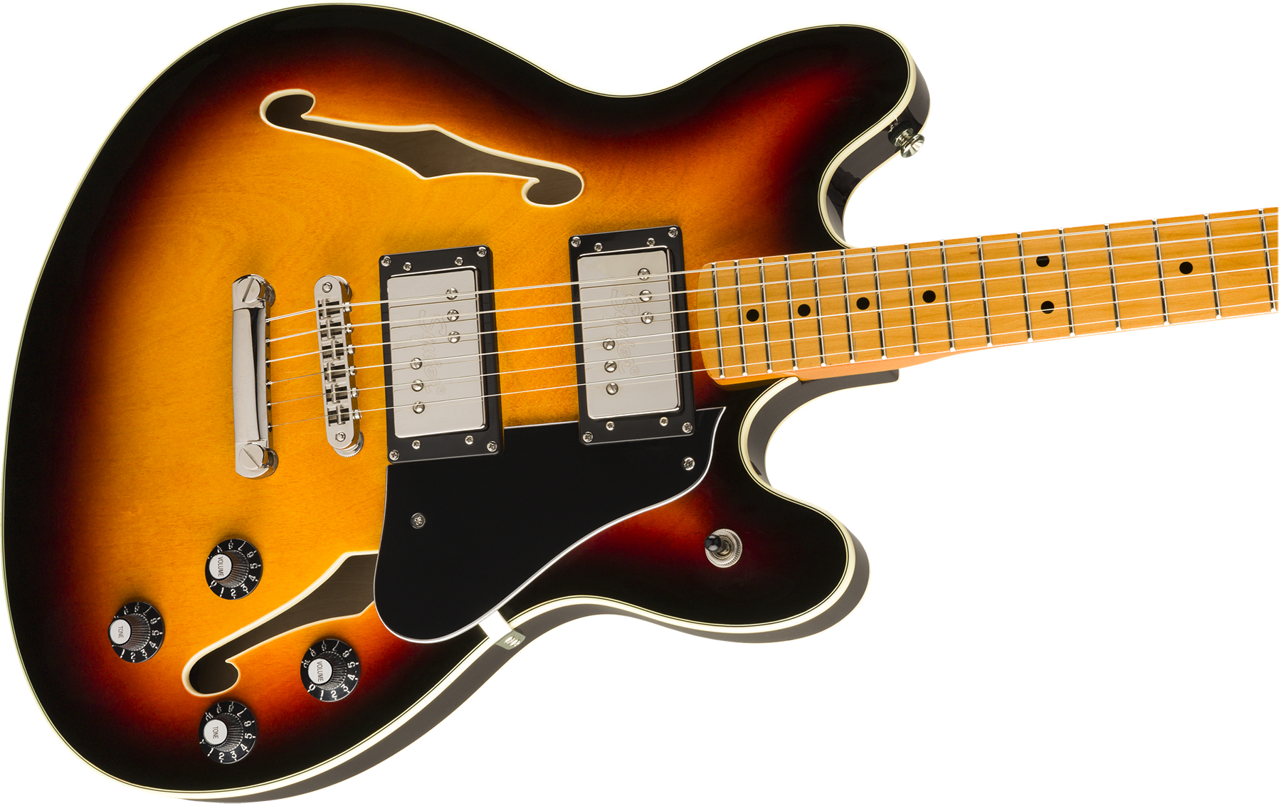 Squier Starcaster Classic Vibe 2019 Hh Ht Mn - 3-color Sunburst - Semi hollow elektriche gitaar - Variation 2