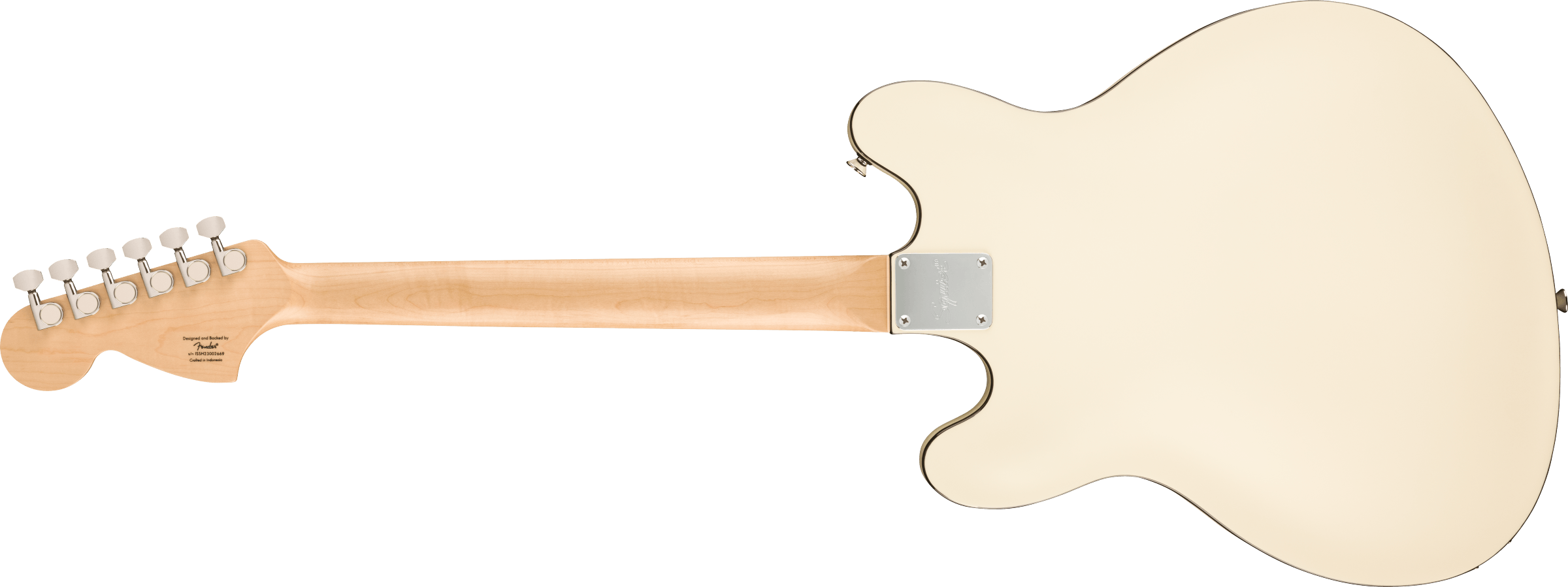 Squier Starcaster Deluxe Affinity Ind 2h Ht Lau - Olympic White - Retro-rock elektrische gitaar - Variation 1