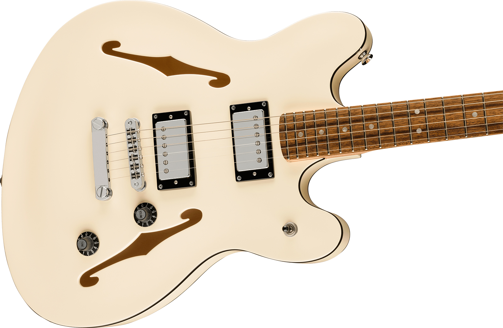 Squier Starcaster Deluxe Affinity Ind 2h Ht Lau - Olympic White - Retro-rock elektrische gitaar - Variation 2