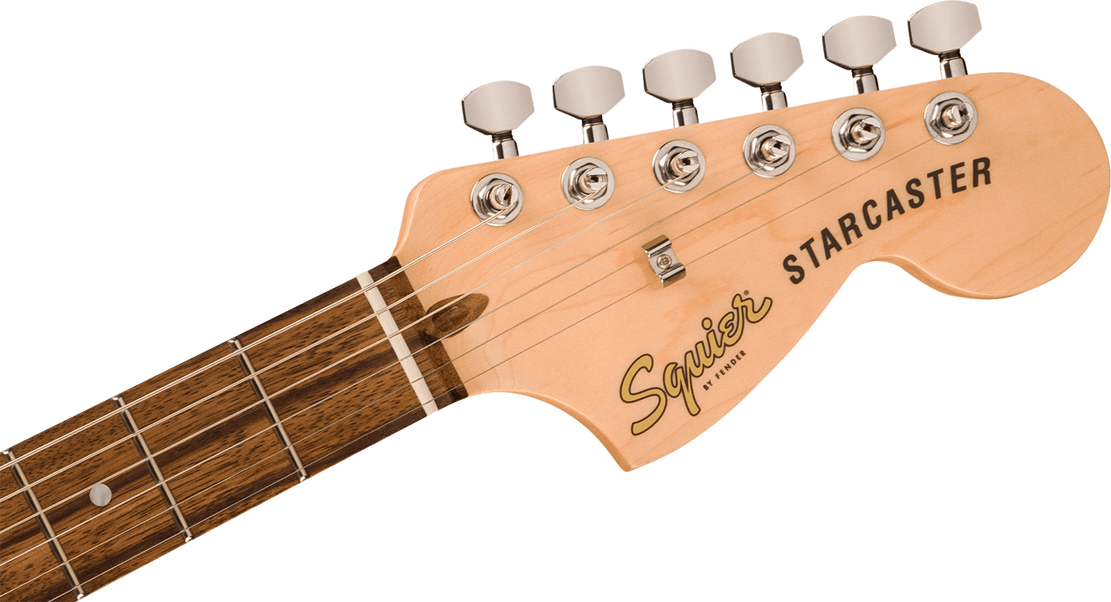 Squier Starcaster Deluxe Affinity Ind 2h Ht Lau - Olympic White - Retro-rock elektrische gitaar - Variation 3