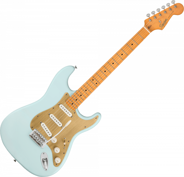 Solid body elektrische gitaar Squier 40th Anniversary Stratocaster Vintage Edition - Satin sonic blue