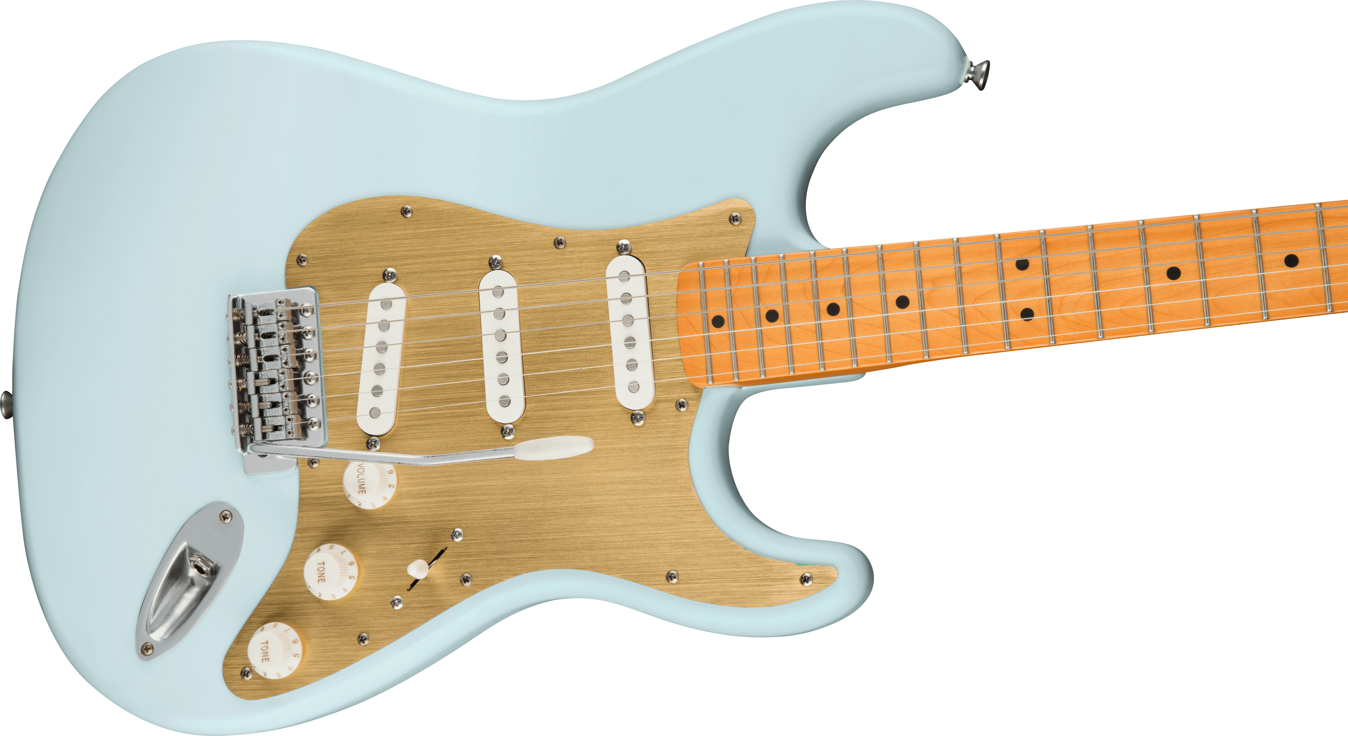 Squier Strat 40th Anniversary Vintage Edition Mn - Satin Sonic Blue - Elektrische gitaar in Str-vorm - Variation 2