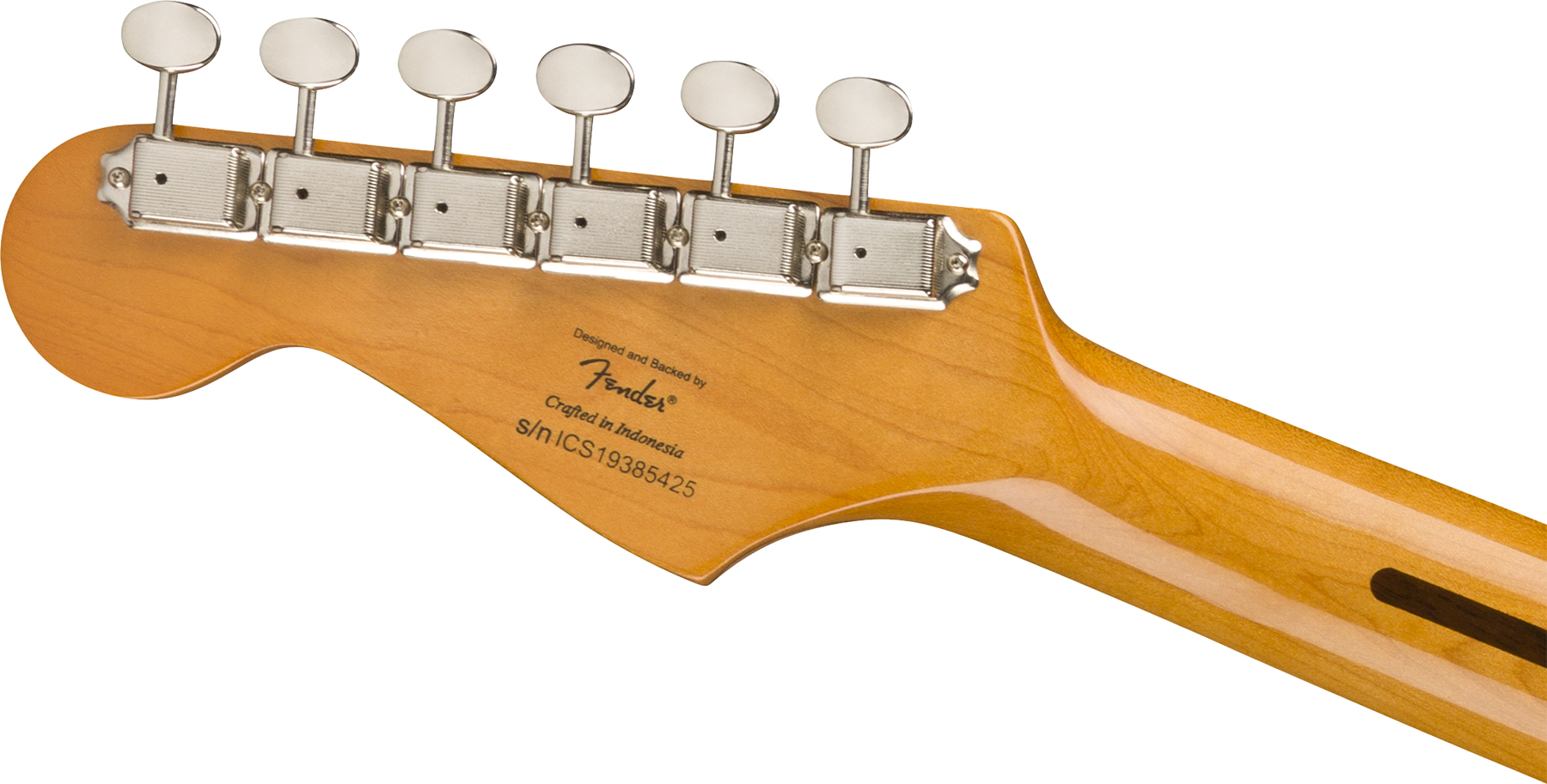 Squier Strat '50s Classic Vibe Fsr Ltd 2020mn - Black With Black Pickguard - Elektrische gitaar in Str-vorm - Variation 3