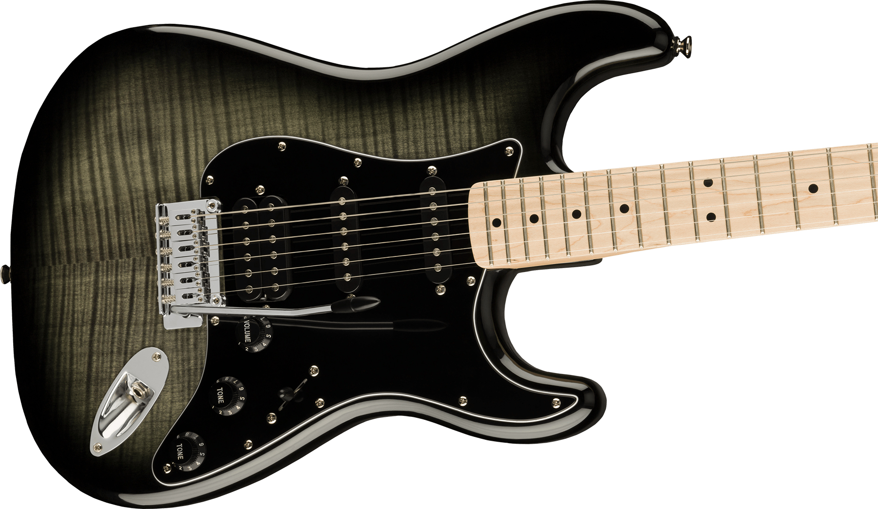 Squier Strat Affinity Fmt Hss 2021 Trem Mn - Black Burst - Elektrische gitaar in Str-vorm - Variation 2
