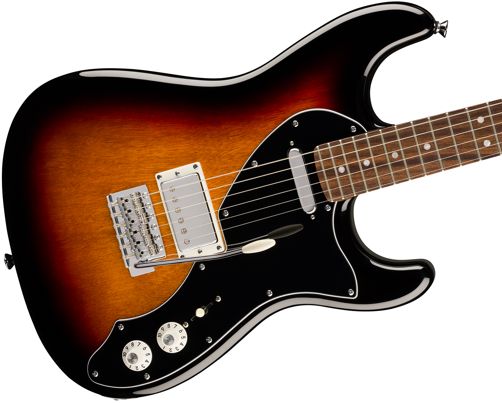 Squier Strat Deluxe Paranormal Hs Trem Lau - 3-color Sunburst - Elektrische gitaar in Strat vorm - Variation 2
