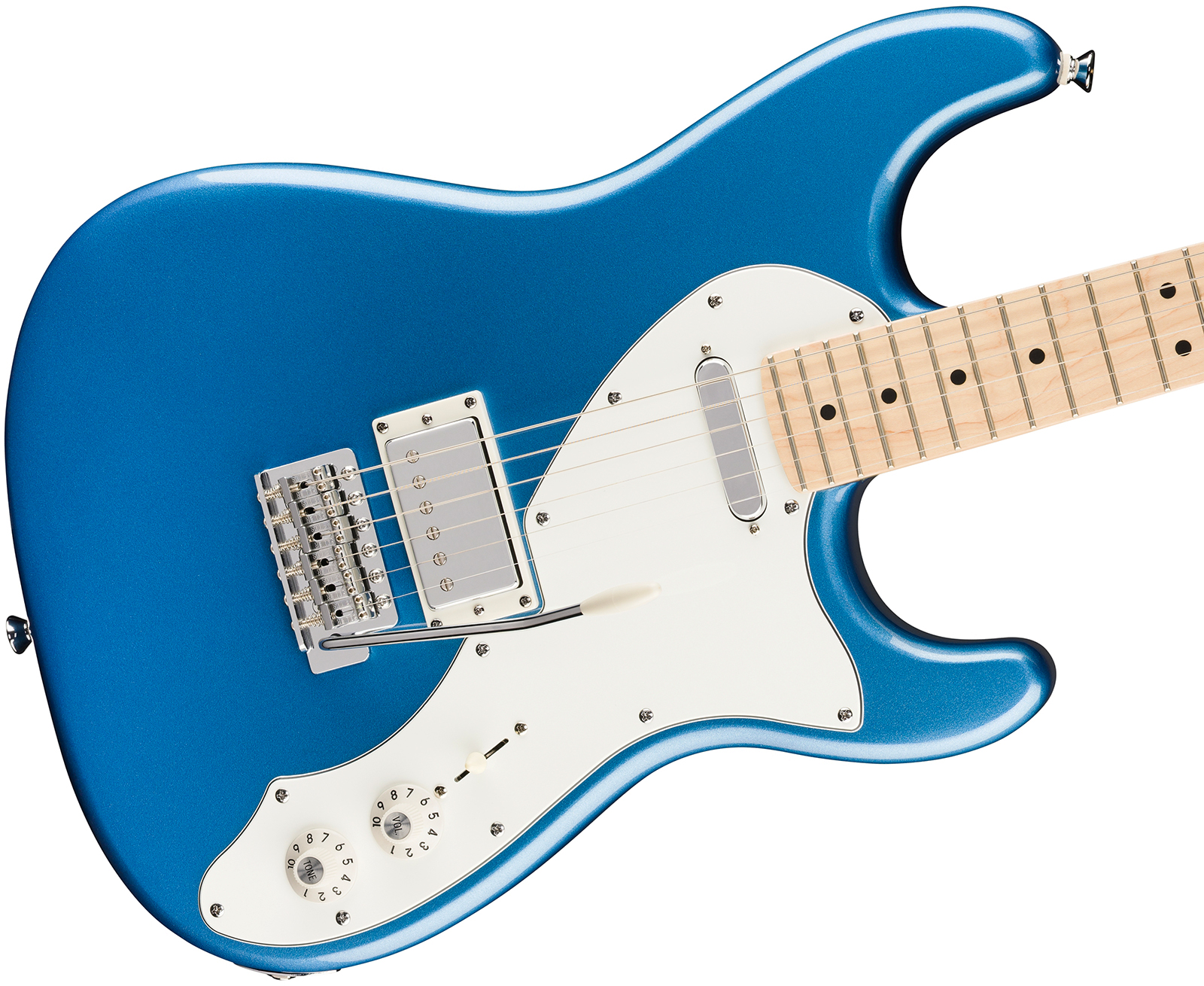 Squier Strat Deluxe Paranormal Hs Trem Mn - Lake Placid Blue - Elektrische gitaar in Strat vorm - Variation 2