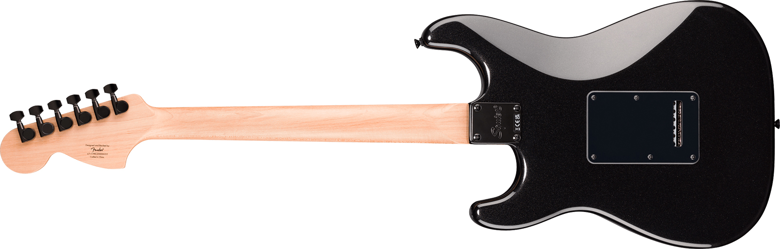 Squier Strat Hh Affinity 2h  Trem Lau - Metallic Black - Elektrische gitaar in Strat vorm - Variation 1