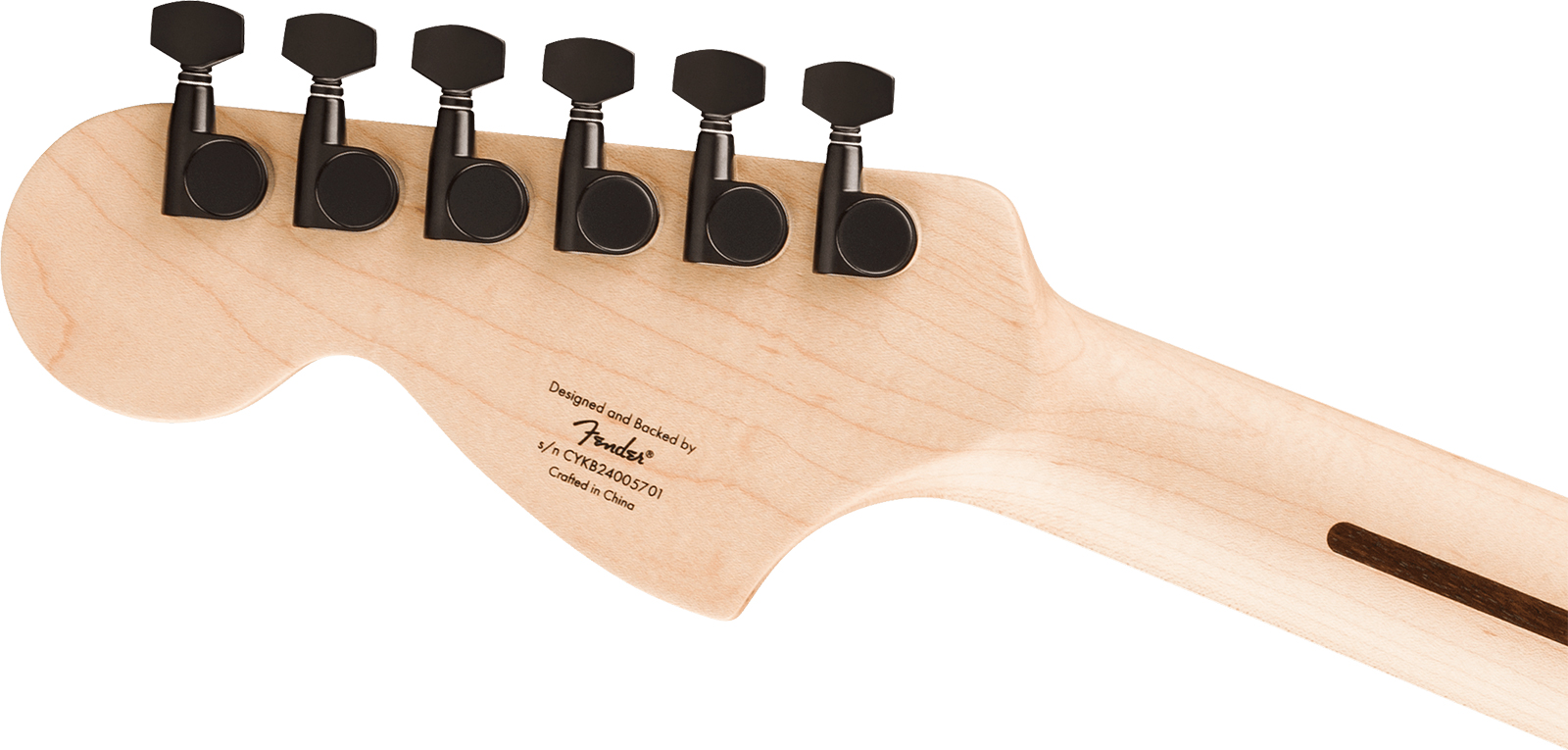 Squier Strat Hss Affinity Fsr Ltd Trem Lau - Metallic Black Matching Headstock - Elektrische gitaar in Str-vorm - Variation 4