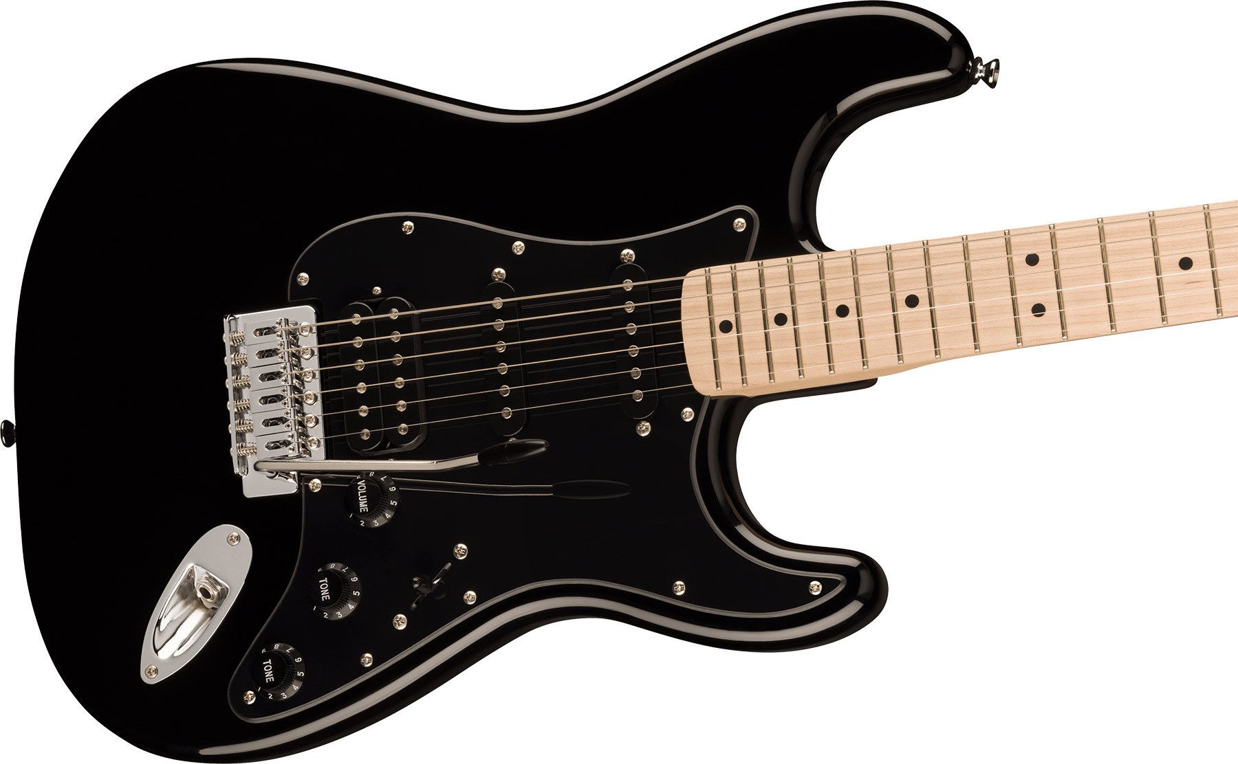 Squier Strat Sonic Hss Trem Mn - Black - Elektrische gitaar in Str-vorm - Variation 2