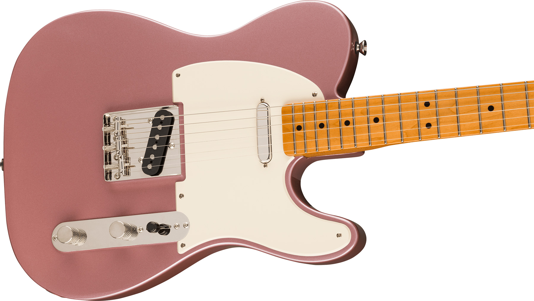 Squier Tele '50s Parchment Pickguard Classic Vibe Fsr 2s Ht Mn - Burgundy Mist - Televorm elektrische gitaar - Variation 2