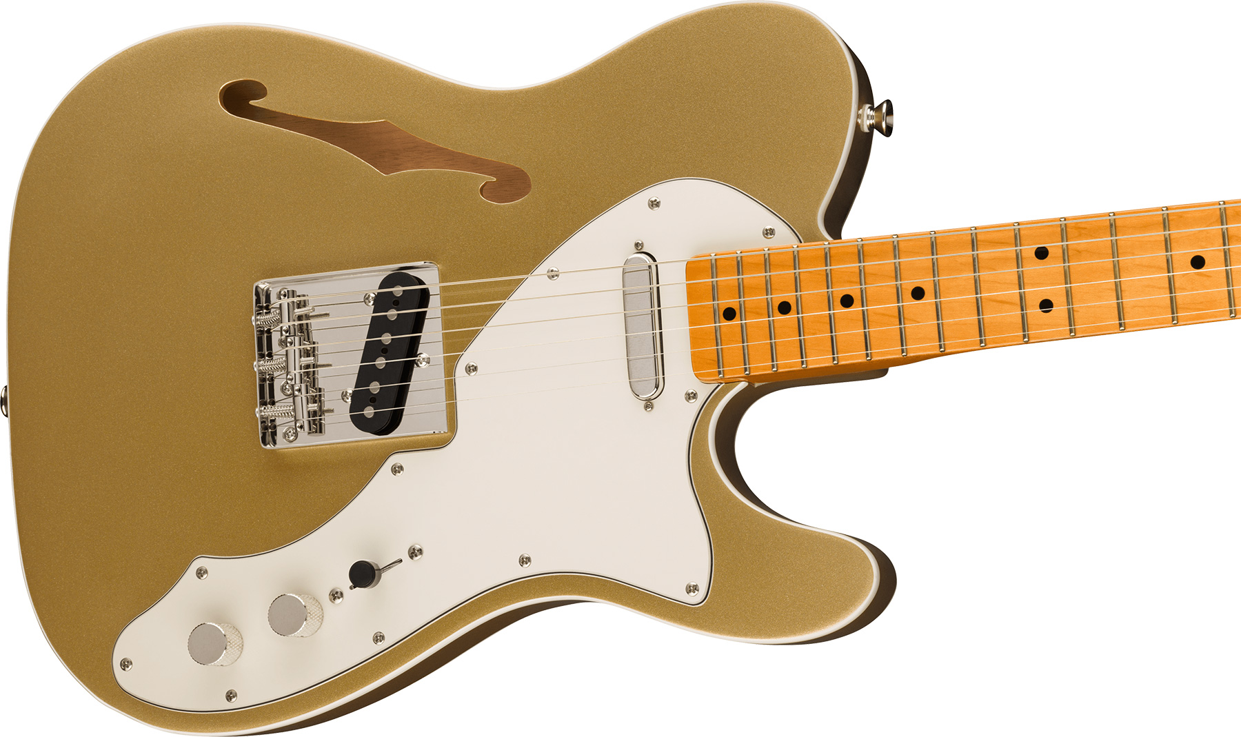 Squier Tele '60s Thinline Parchment Pickguard Classic Vibe Fsr 2s Ht Mn - Aztec Gold - Televorm elektrische gitaar - Variation 2