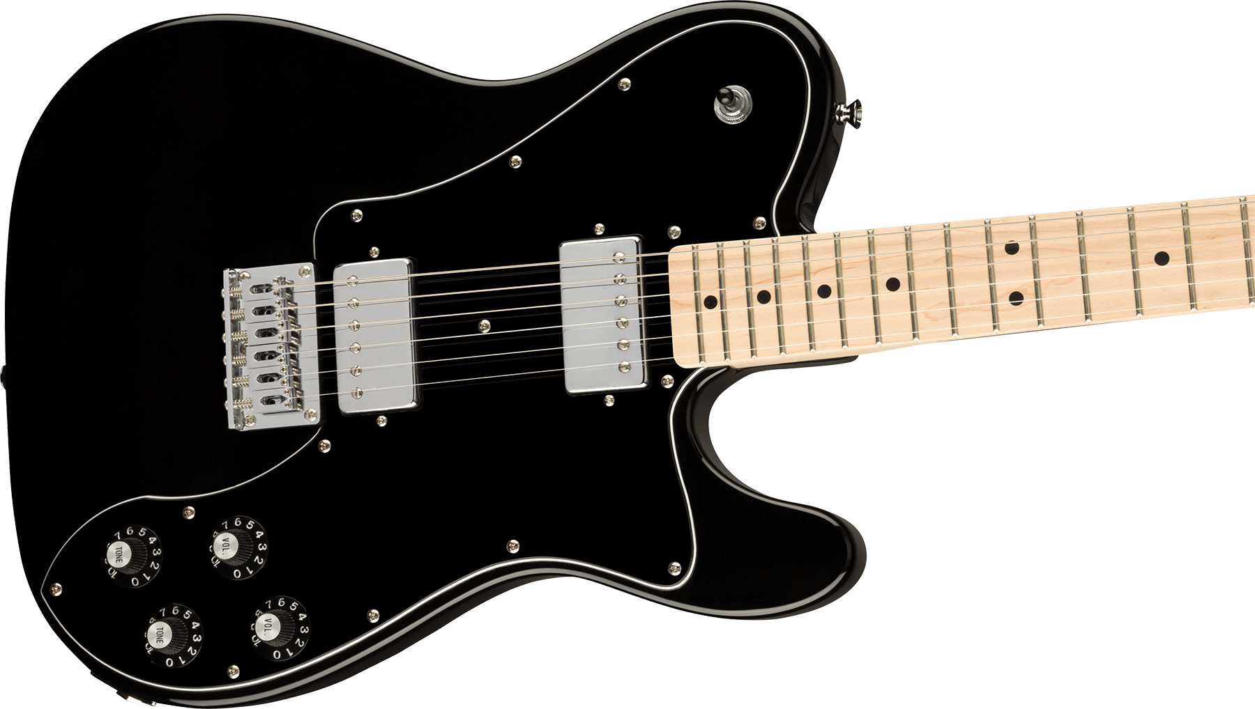 Squier Tele Affinity Deluxe 2021 Hh Ht Mn - Black - Televorm elektrische gitaar - Variation 2