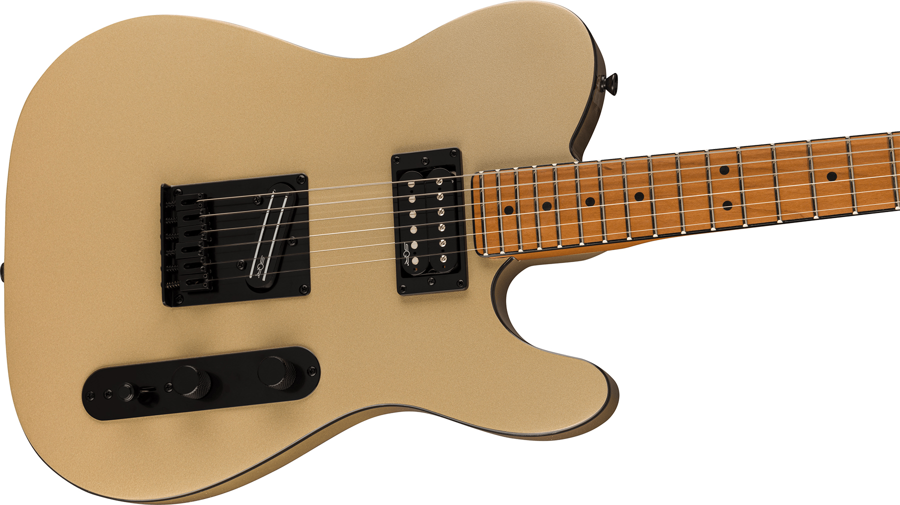 Squier Tele Contemporary Rh Hh Ht Mn - Shoreline Gold - Televorm elektrische gitaar - Variation 2