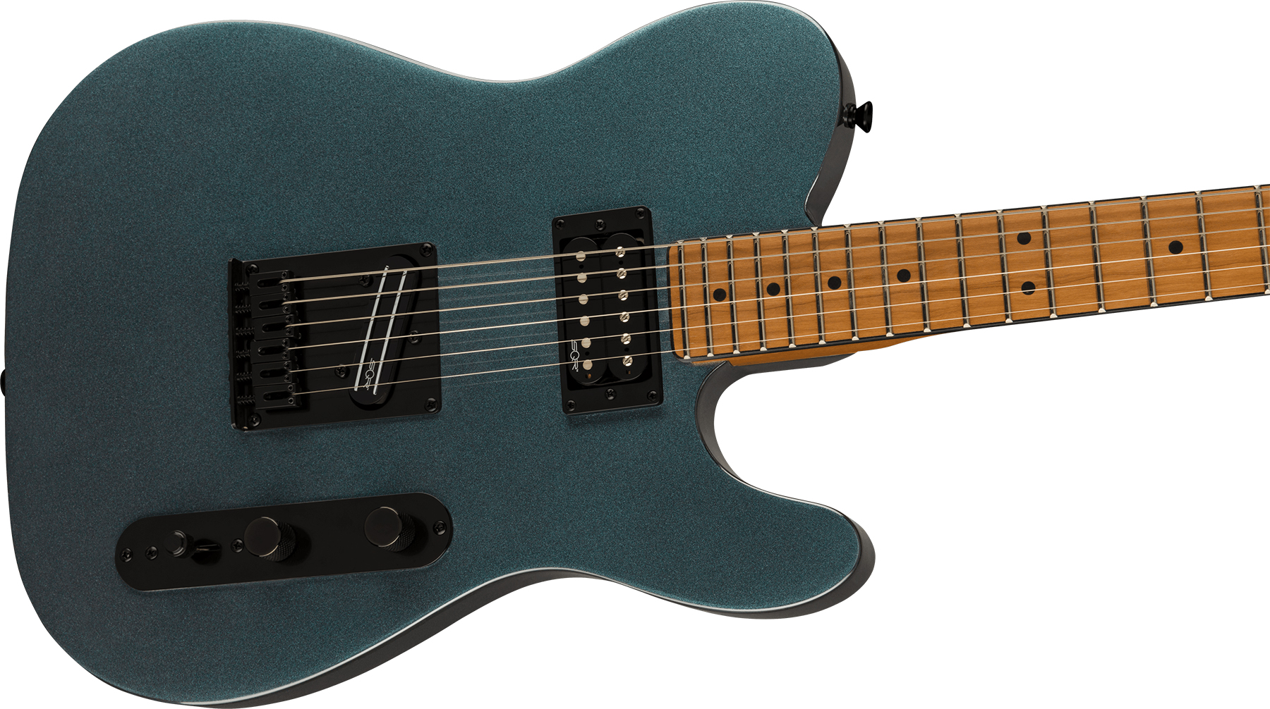 Squier Tele Contemporary Rh Hh Ht Mn - Gunmetal Metallic - Televorm elektrische gitaar - Variation 2