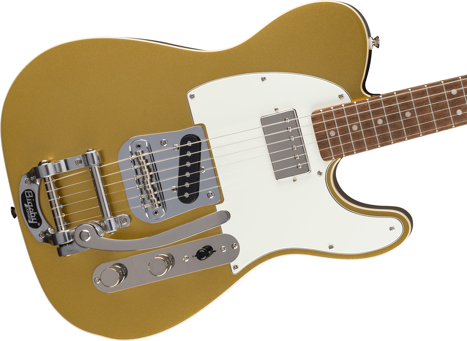 Squier Tele Custom Bigsby Classic Vibe Sh Trem Lau - Aztec Gold - Televorm elektrische gitaar - Variation 3