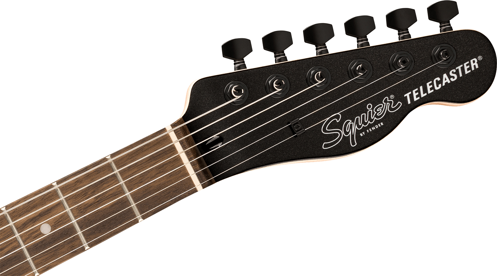 Squier Tele Deluxe Affinity Fsr Ltd 2h Ht Lau - Metallic Black Matching Headstock - Televorm elektrische gitaar - Variation 3